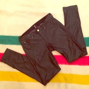 Faux Leather Black Pants